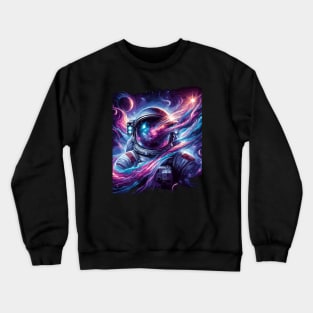 Cosmic Voyage - An Astronaut In Space Crewneck Sweatshirt